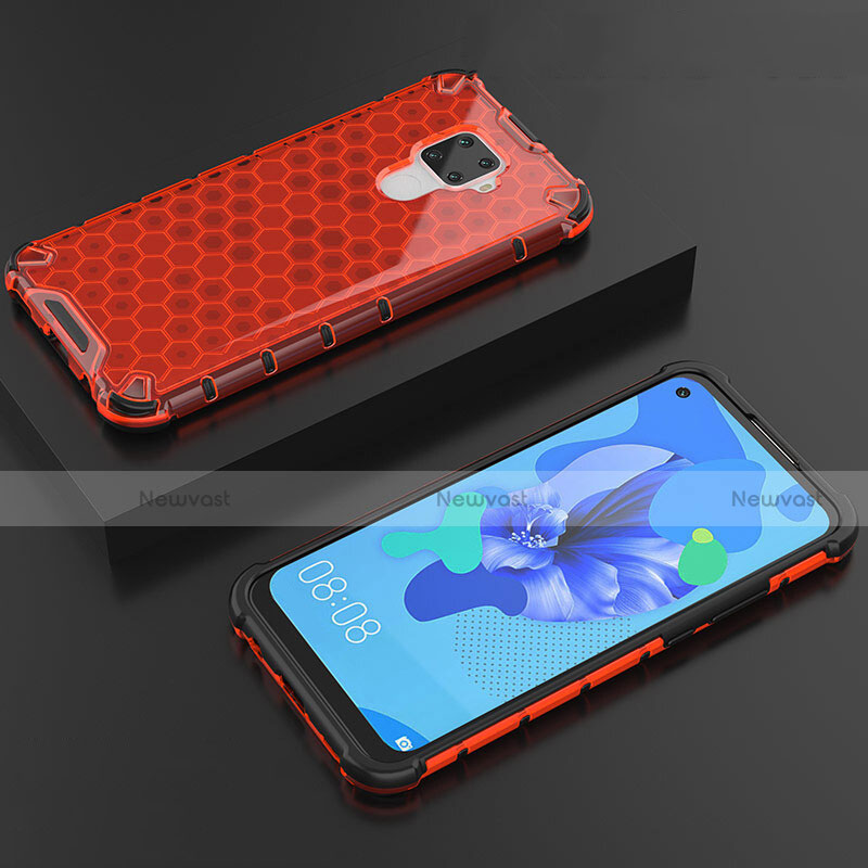 Ultra-thin Transparent TPU Soft Case Cover H08 for Huawei Mate 30 Lite Red