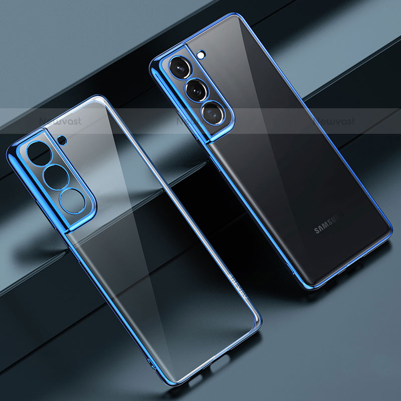 Ultra-thin Transparent TPU Soft Case Cover H08 for Samsung Galaxy S23 Plus 5G Blue