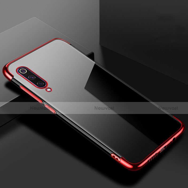 Ultra-thin Transparent TPU Soft Case Cover H08 for Xiaomi Mi 9 Lite Red
