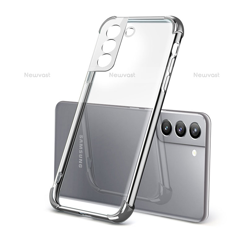 Ultra-thin Transparent TPU Soft Case Cover H09 for Samsung Galaxy S21 5G Silver