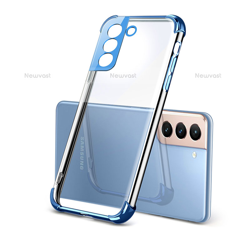 Ultra-thin Transparent TPU Soft Case Cover H09 for Samsung Galaxy S22 5G Blue
