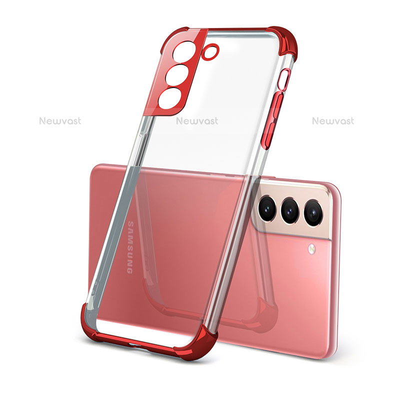 Ultra-thin Transparent TPU Soft Case Cover H09 for Samsung Galaxy S22 5G Red