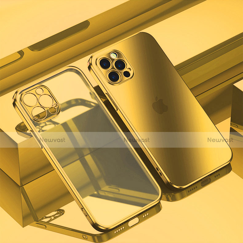 Ultra-thin Transparent TPU Soft Case Cover H11 for Apple iPhone 14 Pro Gold
