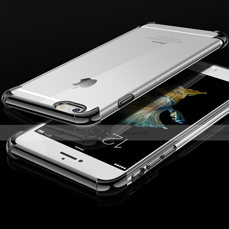 Ultra-thin Transparent TPU Soft Case Cover HC01 for Apple iPhone 6S Black