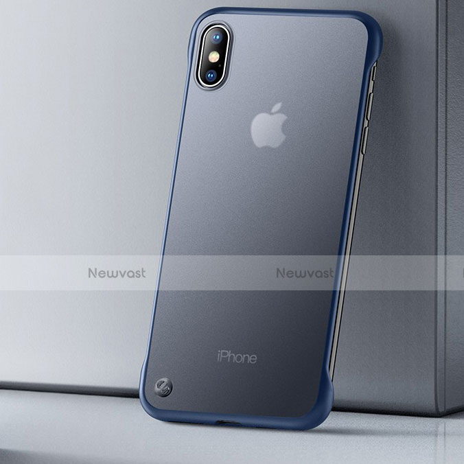 Ultra-thin Transparent TPU Soft Case Cover HT01 for Apple iPhone X Blue