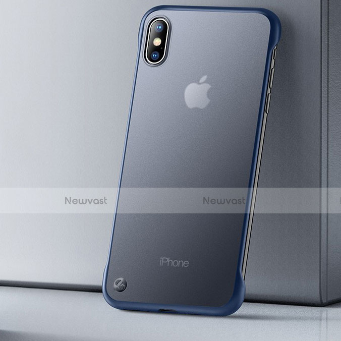 Ultra-thin Transparent TPU Soft Case Cover HT01 for Apple iPhone Xs Max Blue