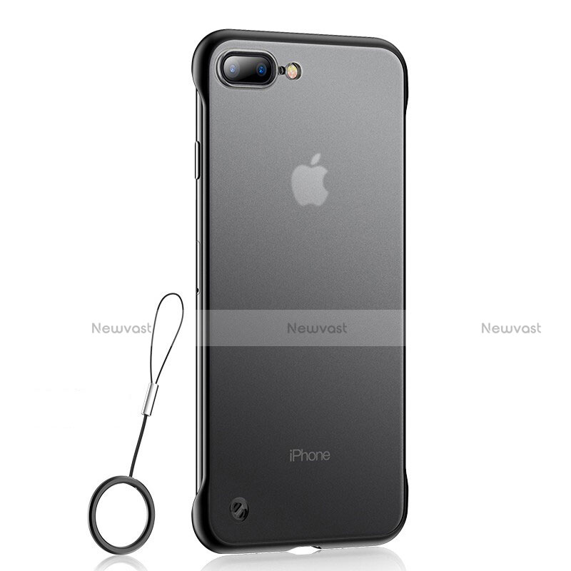 Ultra-thin Transparent TPU Soft Case Cover HT02 for Apple iPhone 8 Plus Black