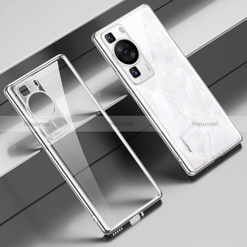 Ultra-thin Transparent TPU Soft Case Cover LD1 for Huawei P60 Pro Silver