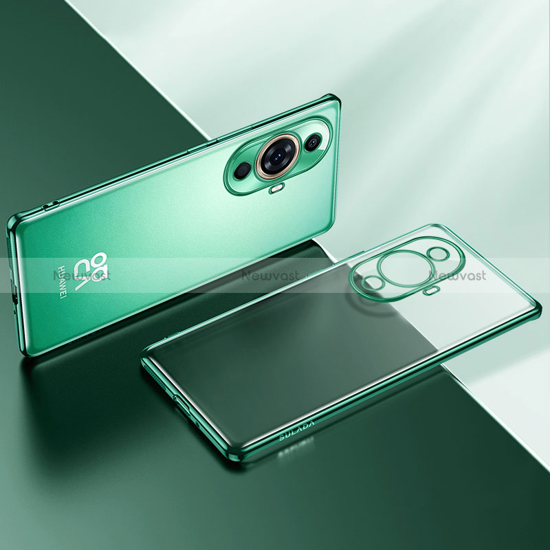 Ultra-thin Transparent TPU Soft Case Cover LD2 for Huawei Nova 11 Pro Green