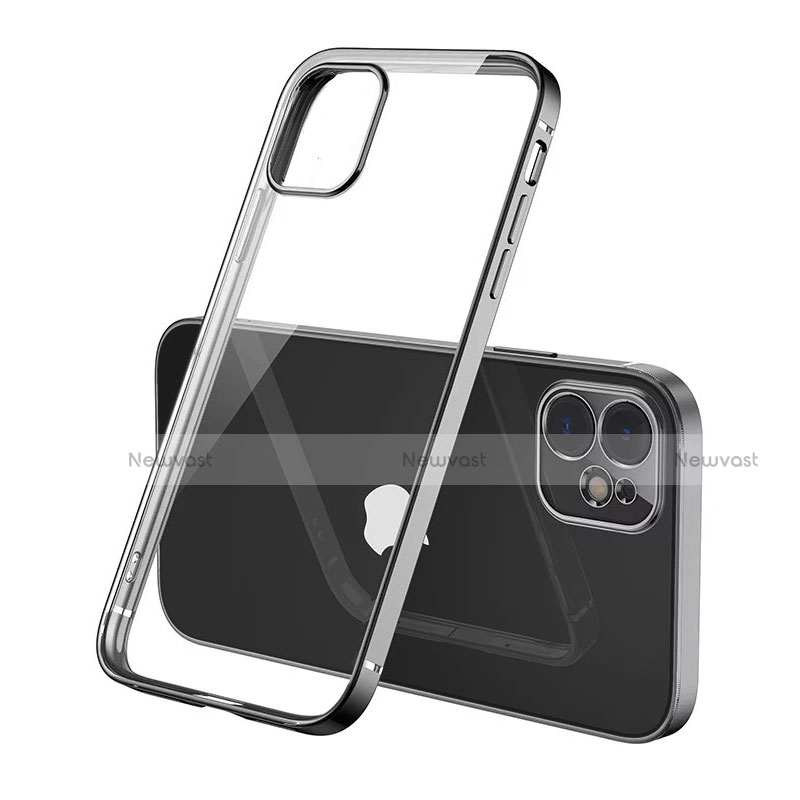 Ultra-thin Transparent TPU Soft Case Cover N01 for Apple iPhone 12 Mini Black