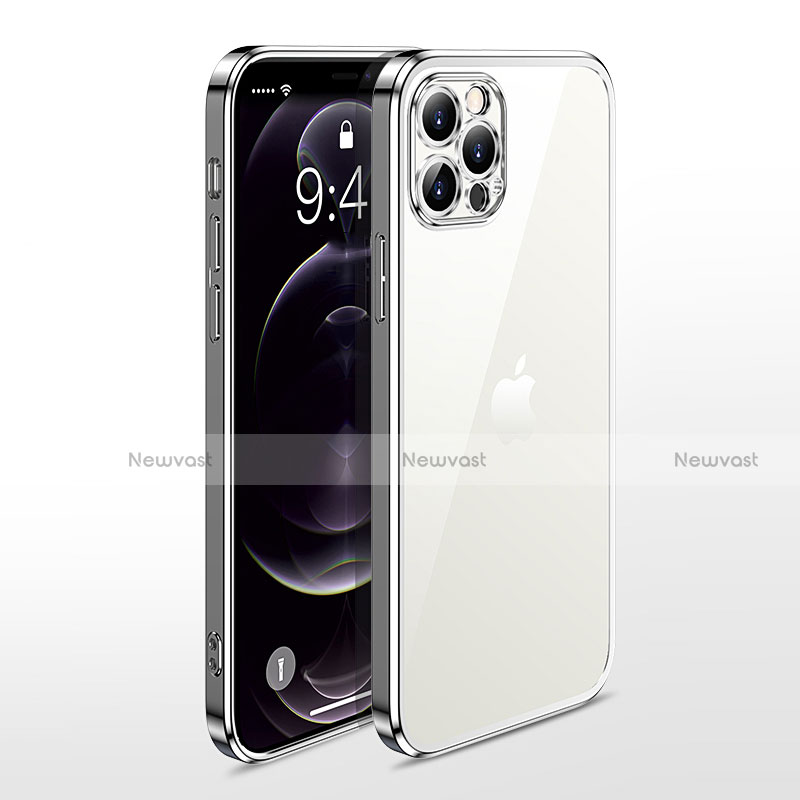 Ultra-thin Transparent TPU Soft Case Cover N01 for Apple iPhone 12 Pro Max Silver