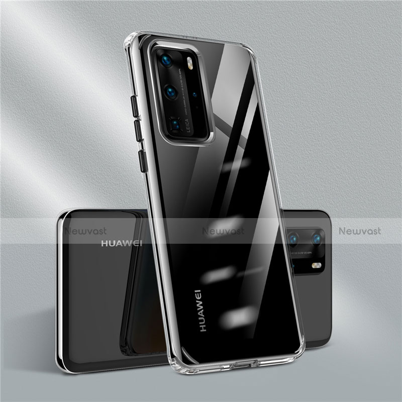 Ultra-thin Transparent TPU Soft Case Cover N01 for Huawei P40 Pro Black