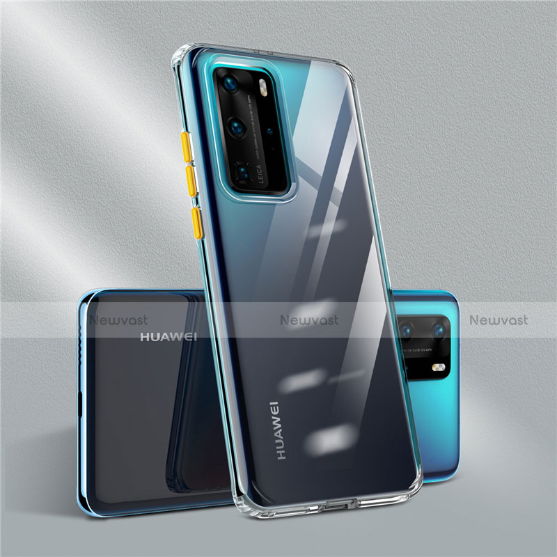 Ultra-thin Transparent TPU Soft Case Cover N01 for Huawei P40 Pro Orange