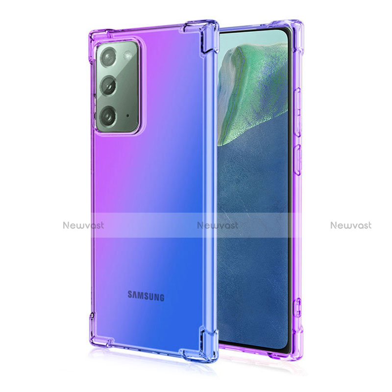 Ultra-thin Transparent TPU Soft Case Cover N01 for Samsung Galaxy Note 20 5G Purple