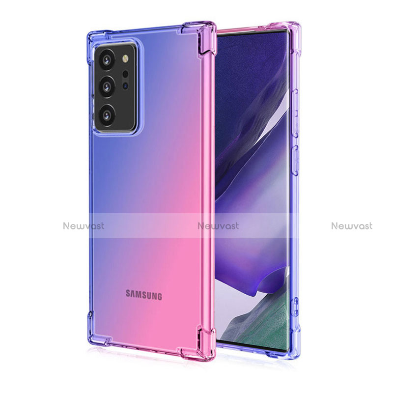 Ultra-thin Transparent TPU Soft Case Cover N01 for Samsung Galaxy Note 20 Ultra 5G Blue