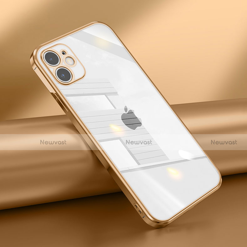 Ultra-thin Transparent TPU Soft Case Cover N02 for Apple iPhone 12 Gold