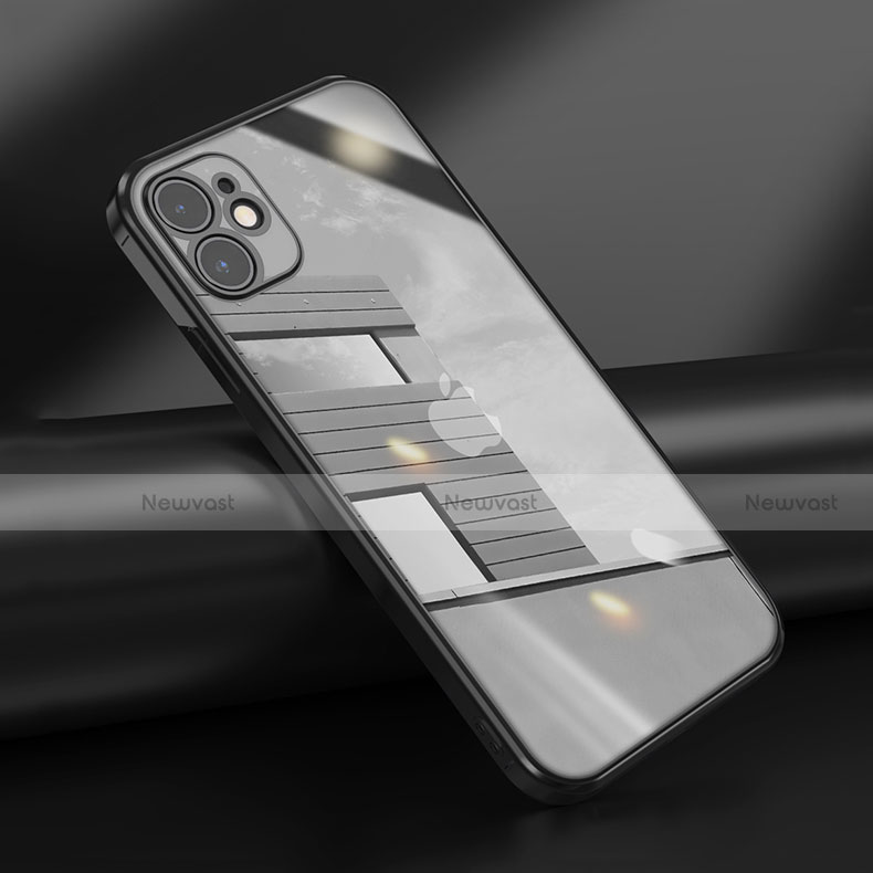 Ultra-thin Transparent TPU Soft Case Cover N02 for Apple iPhone 12 Mini Black