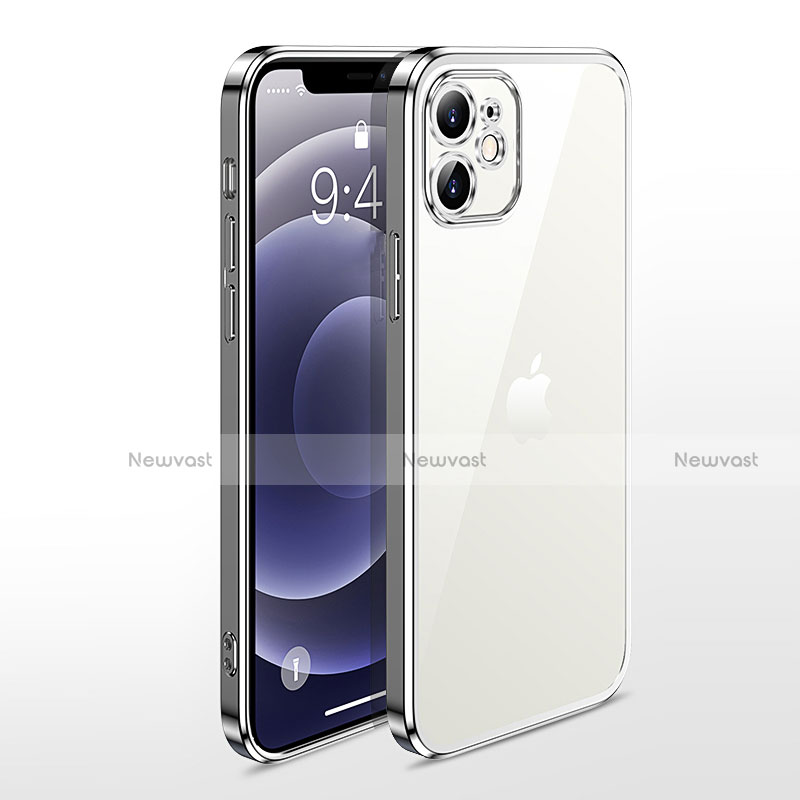 Ultra-thin Transparent TPU Soft Case Cover N04 for Apple iPhone 12 Mini Silver