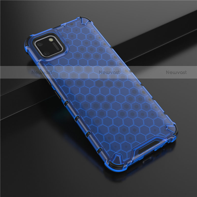 Ultra-thin Transparent TPU Soft Case Cover P01 for Realme C11 Blue