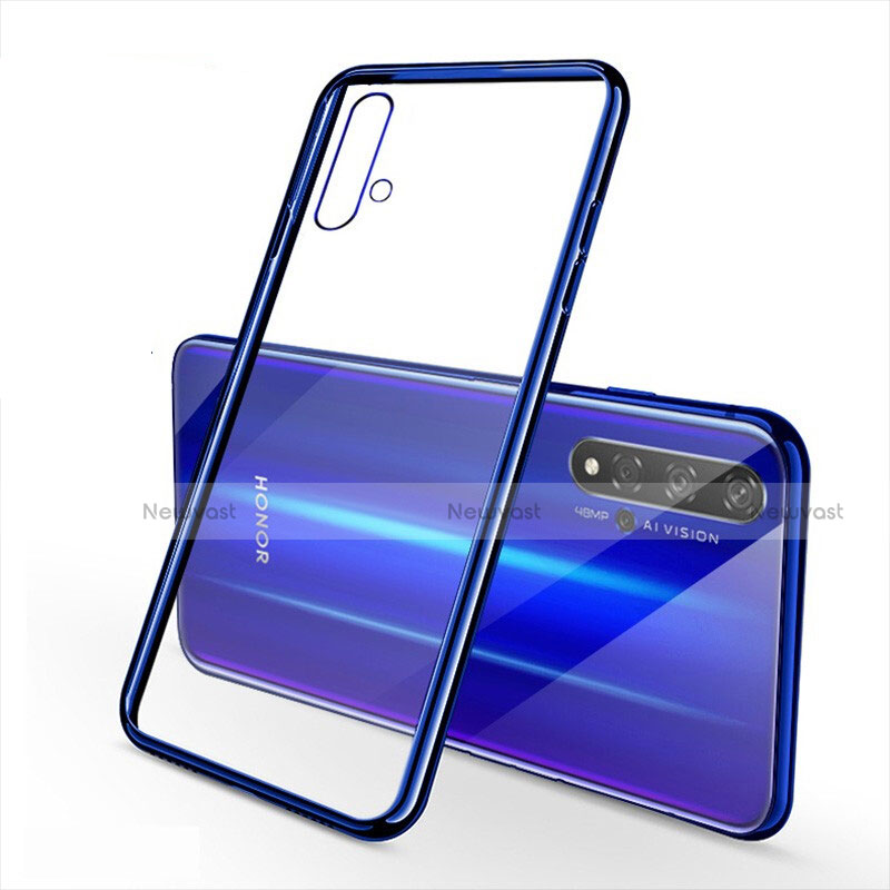 Ultra-thin Transparent TPU Soft Case Cover S01 for Huawei Honor 20 Blue