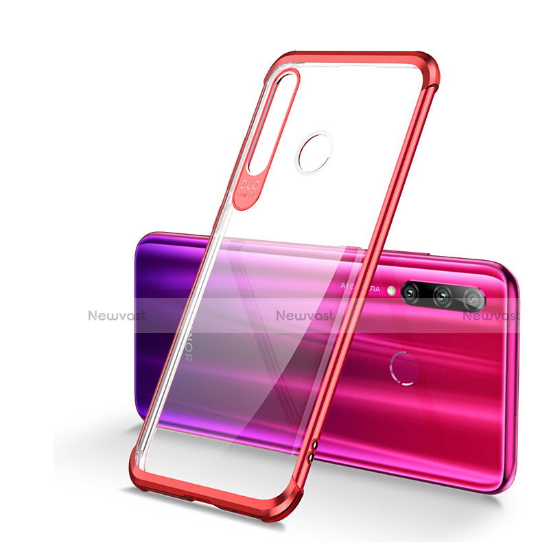 Ultra-thin Transparent TPU Soft Case Cover S01 for Huawei Honor 20 Lite Red