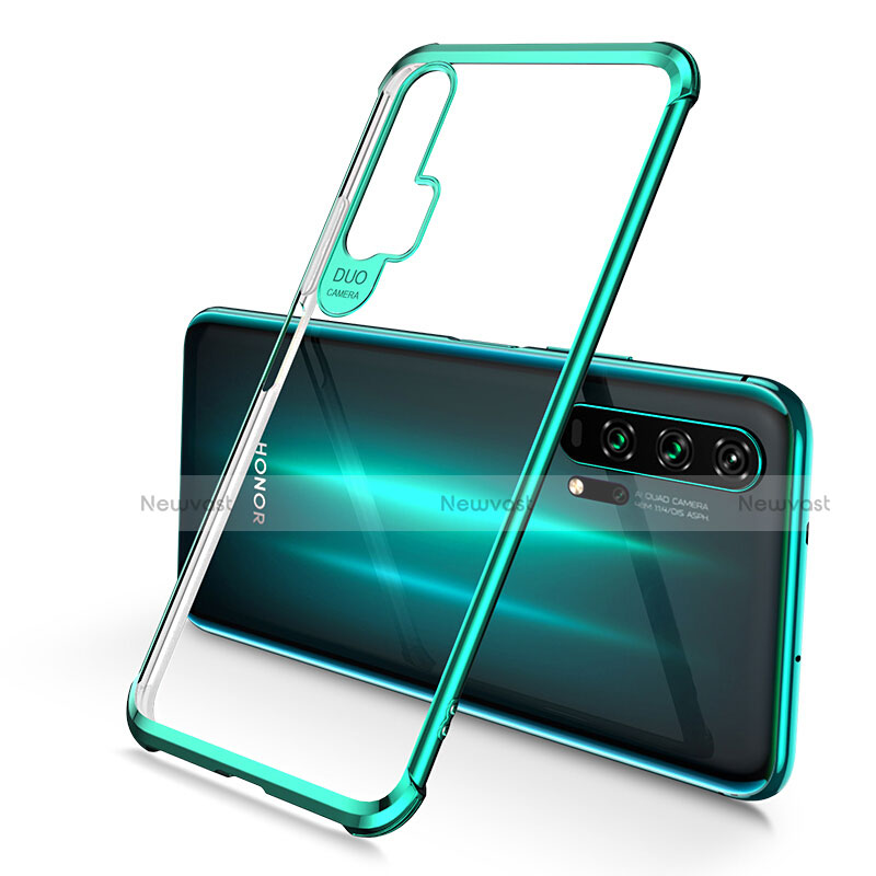 Ultra-thin Transparent TPU Soft Case Cover S01 for Huawei Honor 20 Pro Green