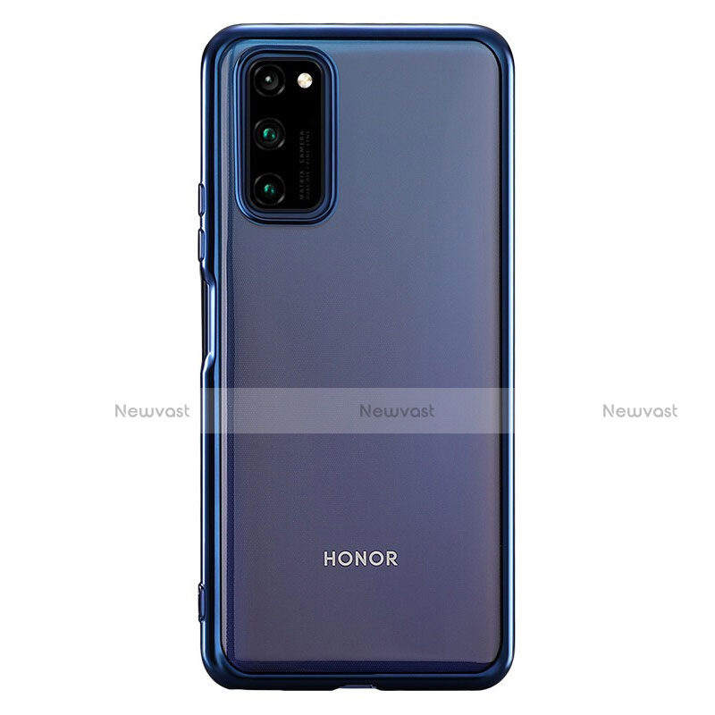 Ultra-thin Transparent TPU Soft Case Cover S01 for Huawei Honor View 30 5G Blue