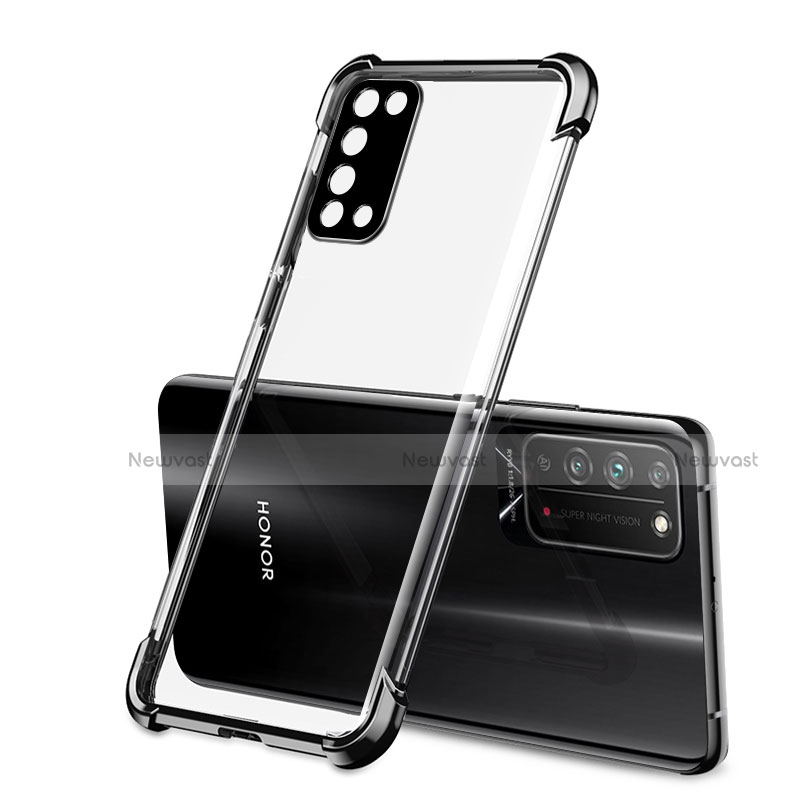 Ultra-thin Transparent TPU Soft Case Cover S01 for Huawei Honor X10 5G Black