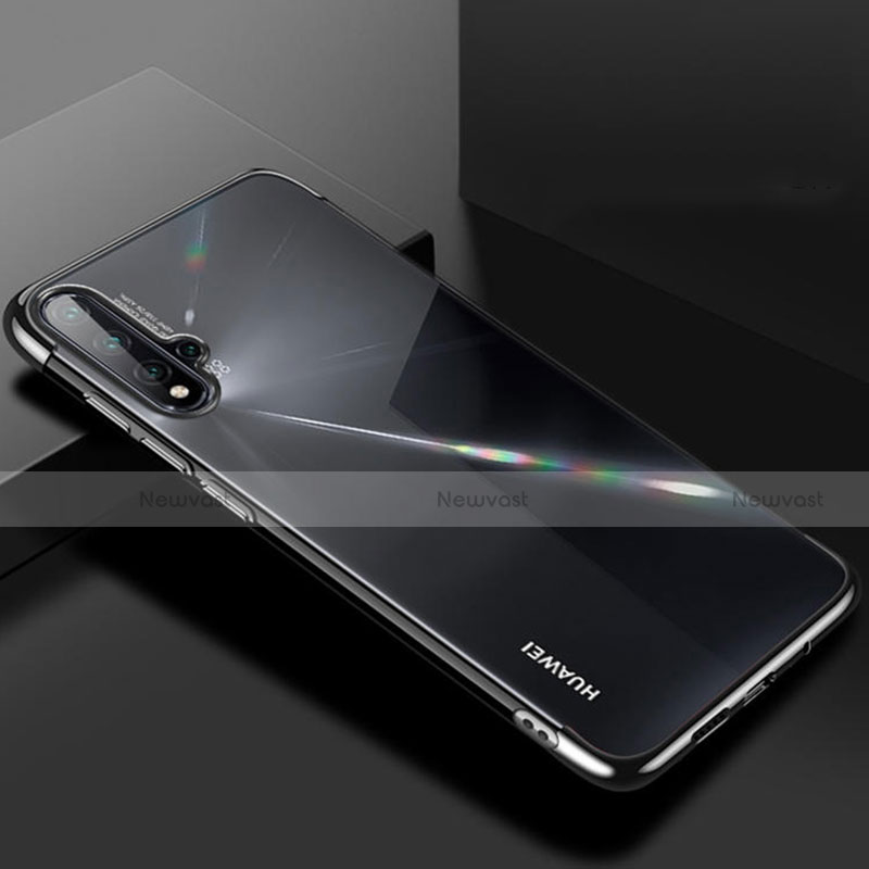 Ultra-thin Transparent TPU Soft Case Cover S01 for Huawei Nova 5 Black