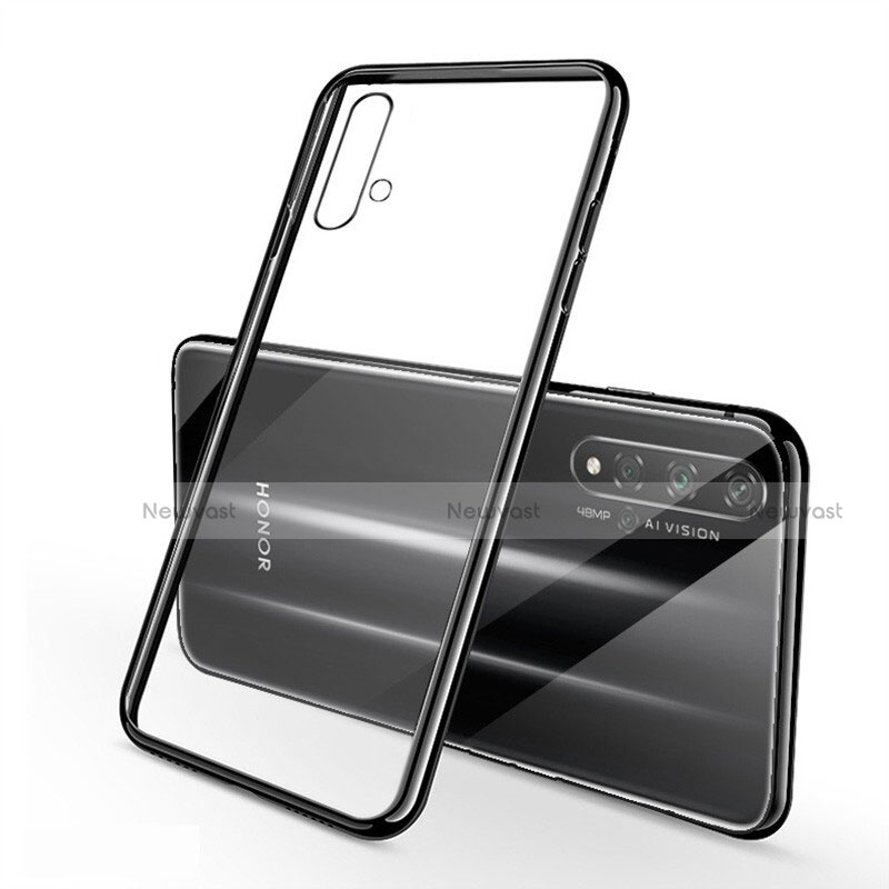 Ultra-thin Transparent TPU Soft Case Cover S01 for Huawei Nova 5T Black