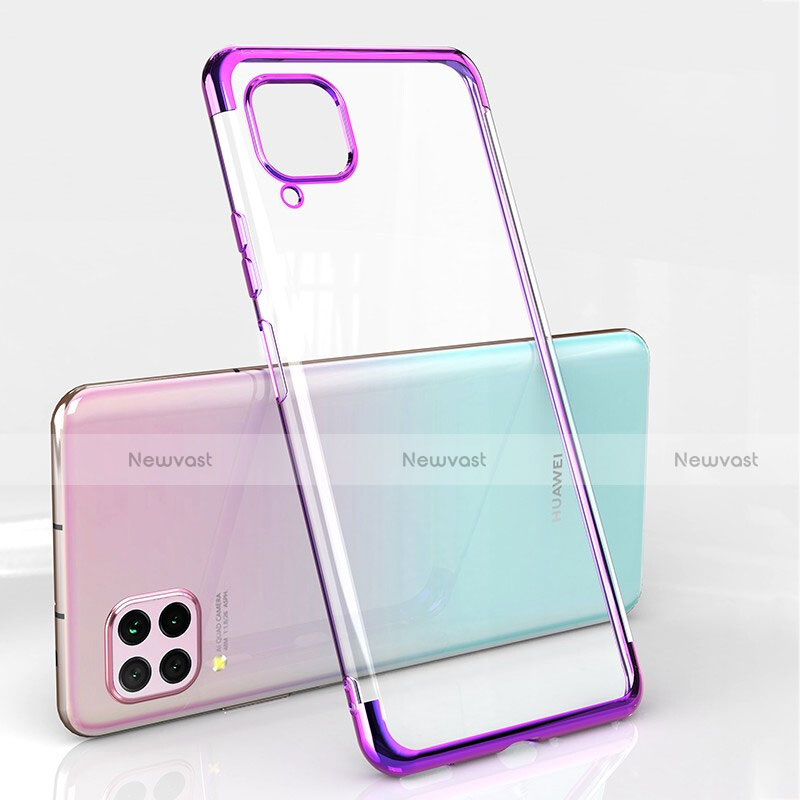 Ultra-thin Transparent TPU Soft Case Cover S01 for Huawei Nova 7i Purple
