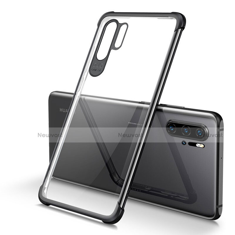 Ultra-thin Transparent TPU Soft Case Cover S01 for Huawei P30 Pro New Edition Black