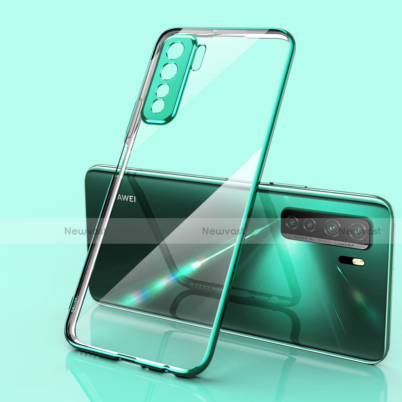 Ultra-thin Transparent TPU Soft Case Cover S01 for Huawei P40 Lite 5G Green