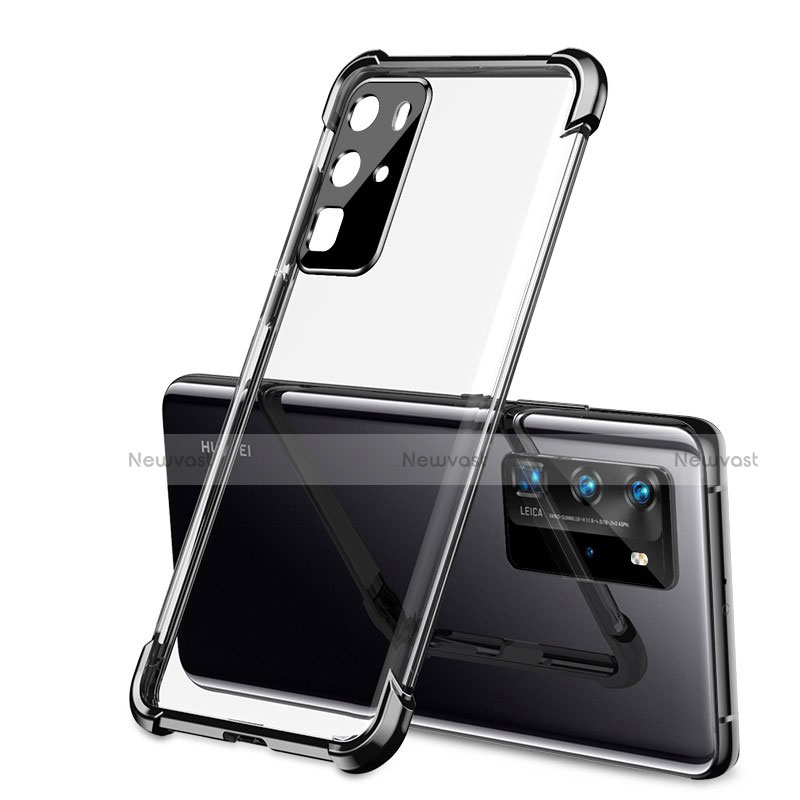 Ultra-thin Transparent TPU Soft Case Cover S01 for Huawei P40 Pro Black
