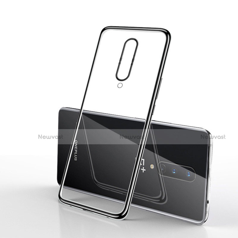 Ultra-thin Transparent TPU Soft Case Cover S01 for OnePlus 8 Black