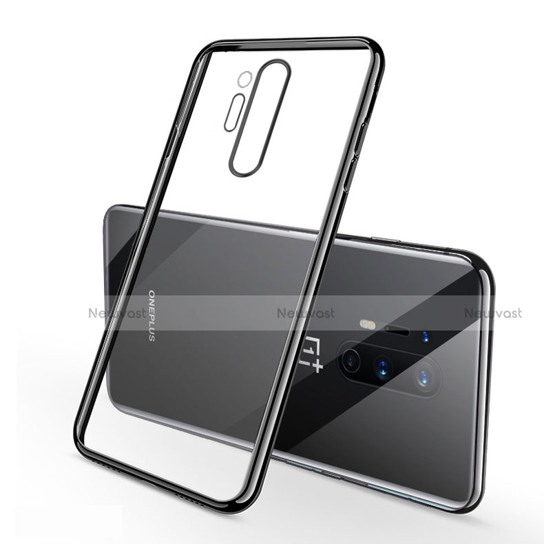 Ultra-thin Transparent TPU Soft Case Cover S01 for OnePlus 8 Pro Black