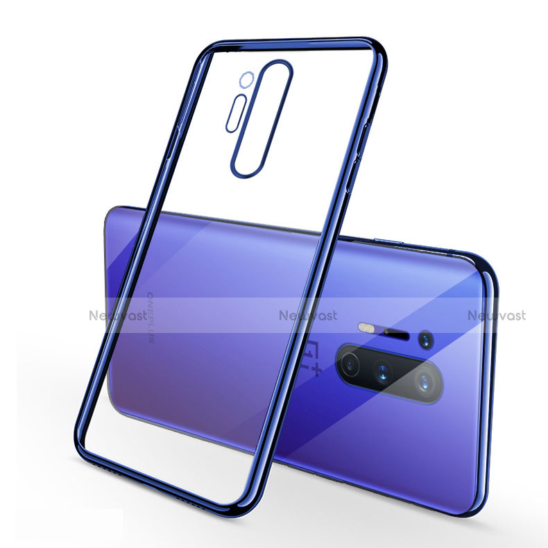 Ultra-thin Transparent TPU Soft Case Cover S01 for OnePlus 8 Pro Blue