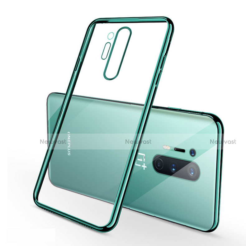 Ultra-thin Transparent TPU Soft Case Cover S01 for OnePlus 8 Pro Green