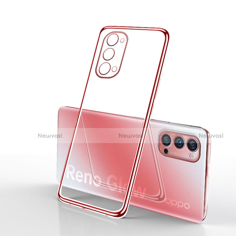 Ultra-thin Transparent TPU Soft Case Cover S01 for Oppo Reno4 5G