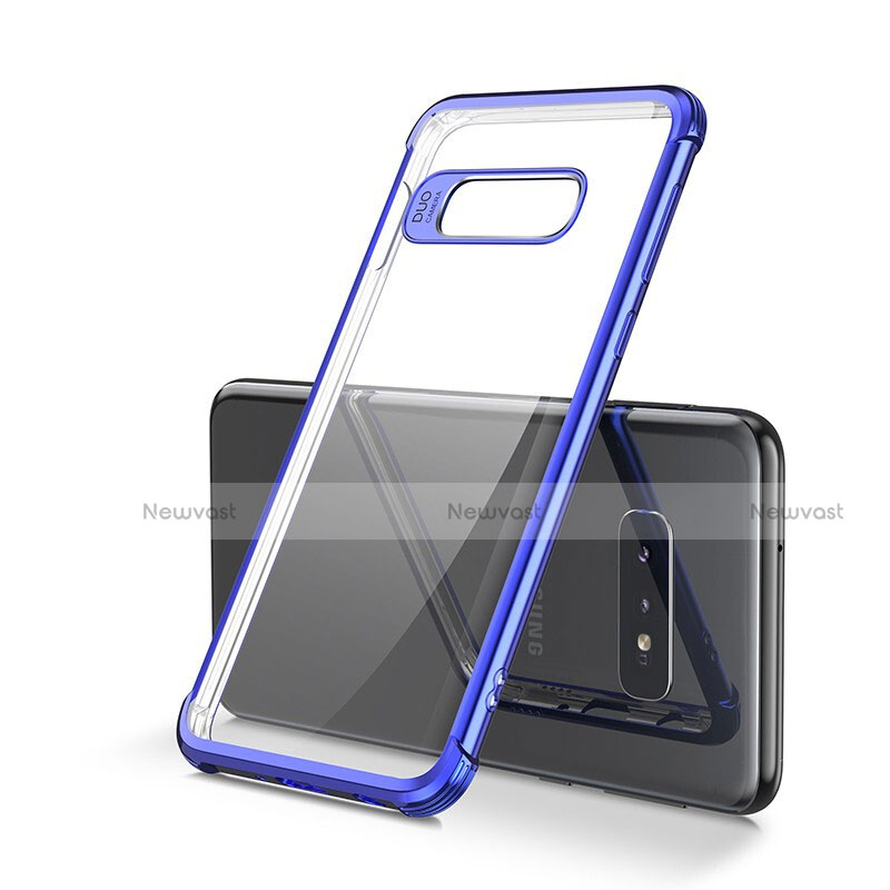Ultra-thin Transparent TPU Soft Case Cover S01 for Samsung Galaxy S10e Blue