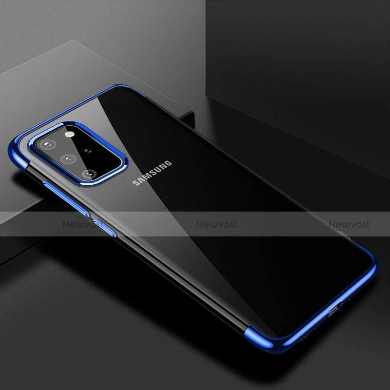 Ultra-thin Transparent TPU Soft Case Cover S01 for Samsung Galaxy S20 Plus 5G Blue
