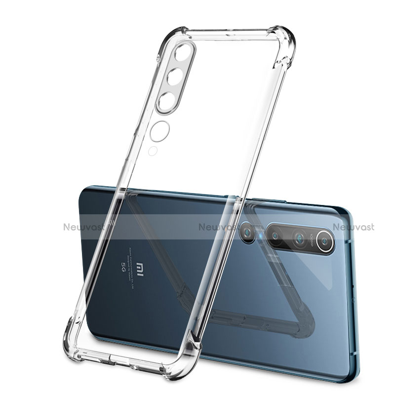 Ultra-thin Transparent TPU Soft Case Cover S01 for Xiaomi Mi 10 Clear