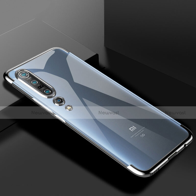 Ultra-thin Transparent TPU Soft Case Cover S01 for Xiaomi Mi 10 Pro Silver