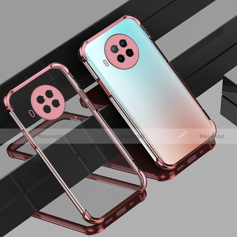 Ultra-thin Transparent TPU Soft Case Cover S01 for Xiaomi Mi 10T Lite 5G Rose Gold