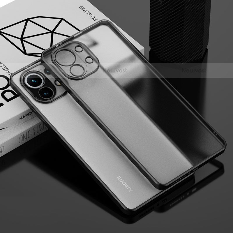 Ultra-thin Transparent TPU Soft Case Cover S01 for Xiaomi Mi 11 5G Black