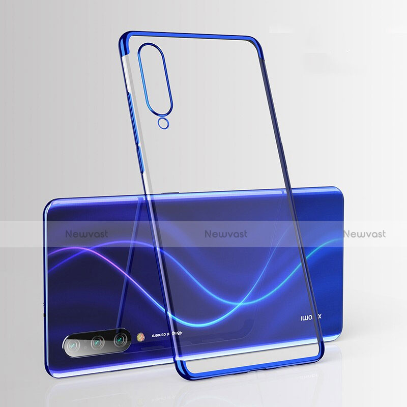 Ultra-thin Transparent TPU Soft Case Cover S01 for Xiaomi Mi A3 Blue