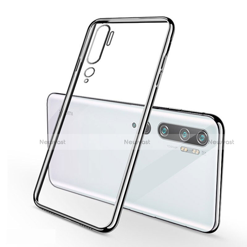 Ultra-thin Transparent TPU Soft Case Cover S01 for Xiaomi Mi Note 10 Pro Silver