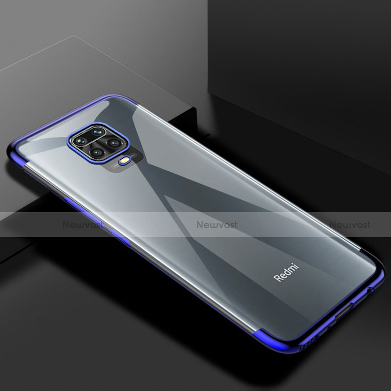 Ultra-thin Transparent TPU Soft Case Cover S01 for Xiaomi Poco M2 Pro Blue