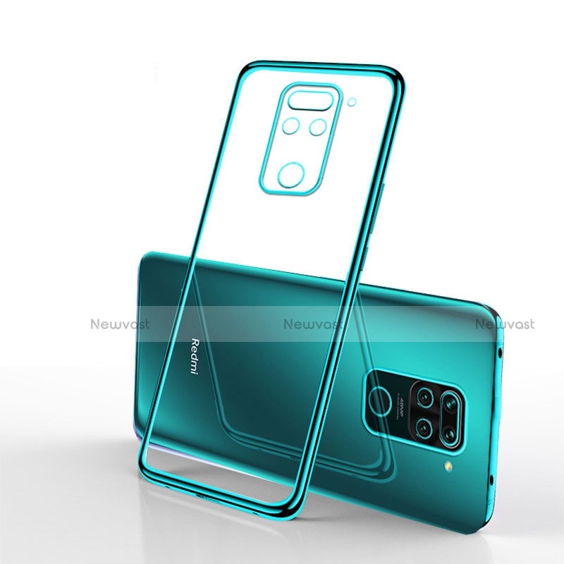 Ultra-thin Transparent TPU Soft Case Cover S01 for Xiaomi Redmi 10X 4G Green