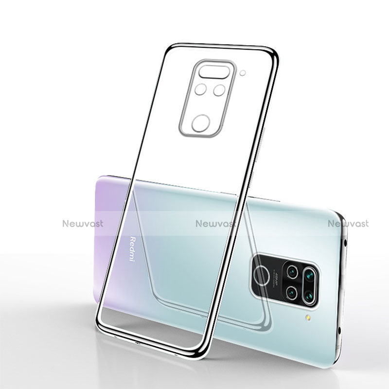 Ultra-thin Transparent TPU Soft Case Cover S01 for Xiaomi Redmi 10X 4G Silver